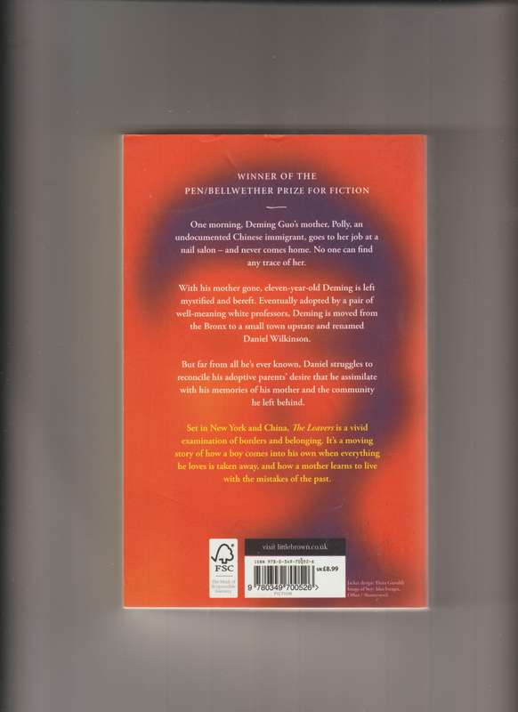 The Leavers By Lisa Ko fiction contemporary China adult Asia social justice book prize winner