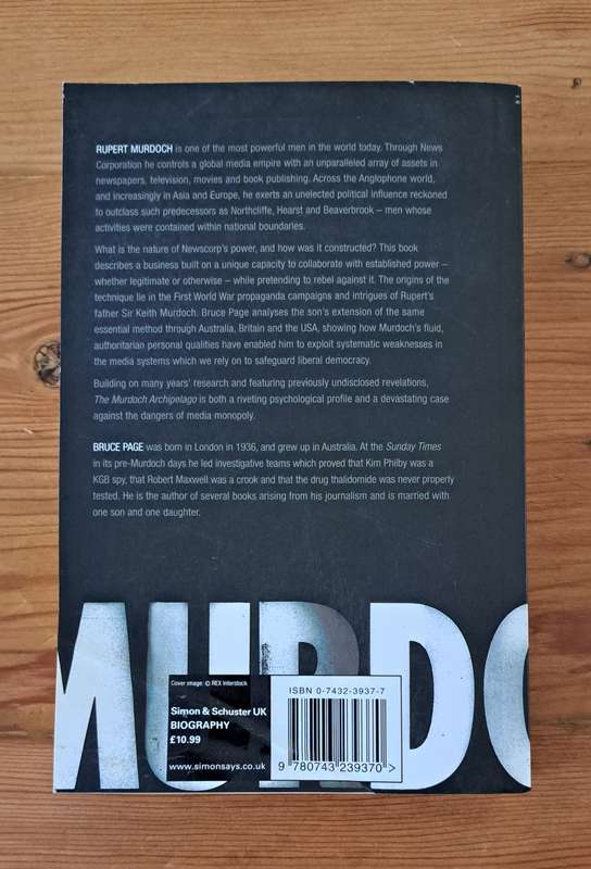 The Murdoch Archipelago By Bruce Page business media advertising money empire rich people famous