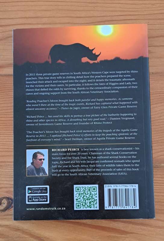 The Poacher's Moon By Richard Peirce Rhino's big 5 wildlife conservation game reserve South Africa