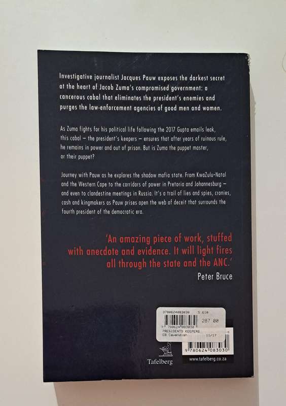 The President's Keepers By Jacques Pauw South Africa ANC politics true crime history biography media