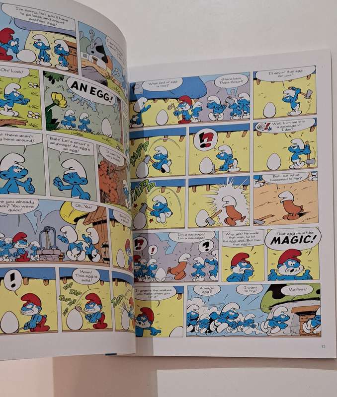 The Smurfs & The Egg By Peyo cartoon comic picture book strip classic kids children's graphic novel