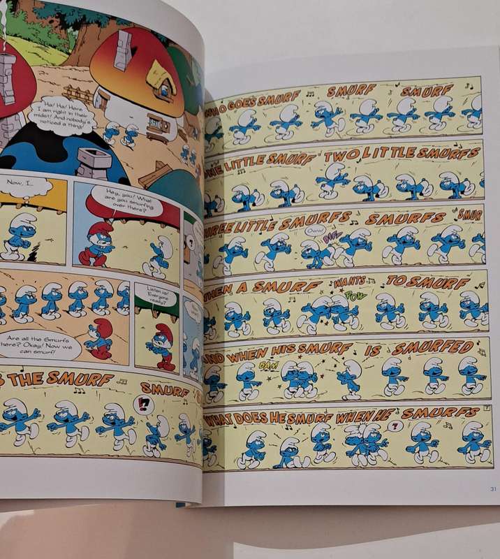The Smurfs & The Egg By Peyo cartoon comic picture book strip classic kids children's graphic novel