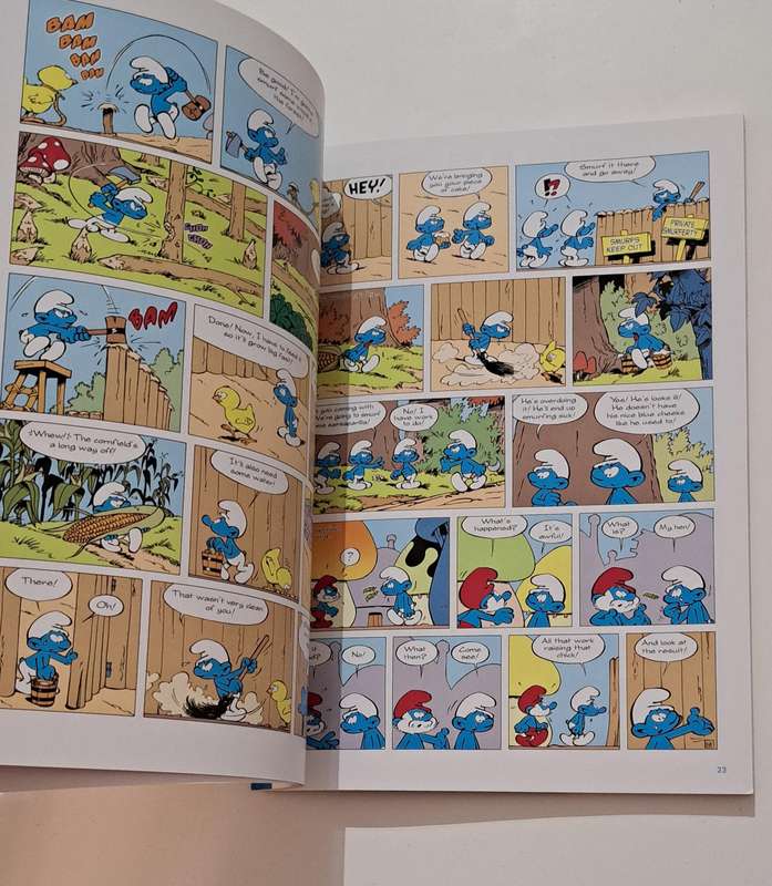 The Smurfs & The Egg By Peyo cartoon comic picture book strip classic kids children's graphic novel