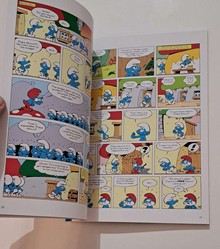 The Smurfs & The Egg By Peyo cartoon comic picture book strip classic kids children's graphic novel
