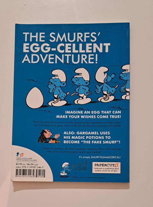 The Smurfs & The Egg By Peyo cartoon comic picture book strip classic kids children's graphic novel