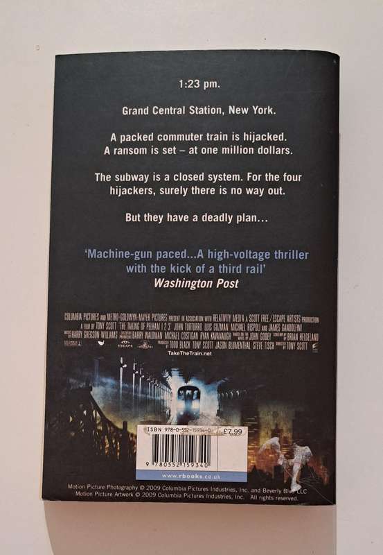 The Taking Of Pelham 123 By John Godey movie film crime mystery thriller suspense novel New York
