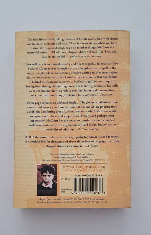 Tis A Memoir Frank McCourt The Sequel To Angela's Ashes memoir biography Ireland funny history