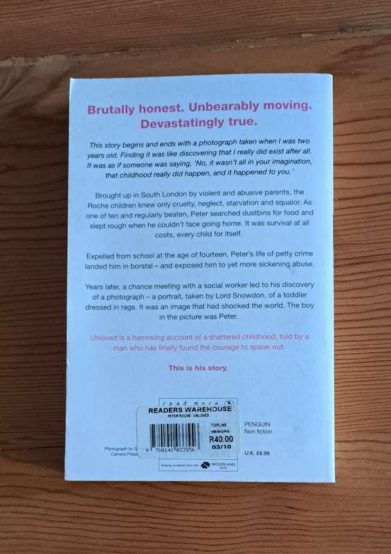 Unloved The True Story of a Stolen Childhood Peter Roche nonfiction biography true story