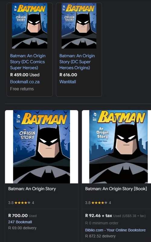 DC Comics Batman An Origin Story hardcover book for kids children EASY TO READ picture book