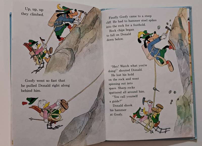 Walt disney's Donald Duck Mountain Climber kids children's picture book bedtime story classic