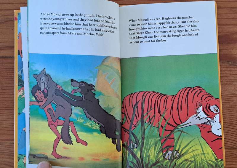 Walt Disney's Jungle book 1987 kids children's classic bedtime story picture book