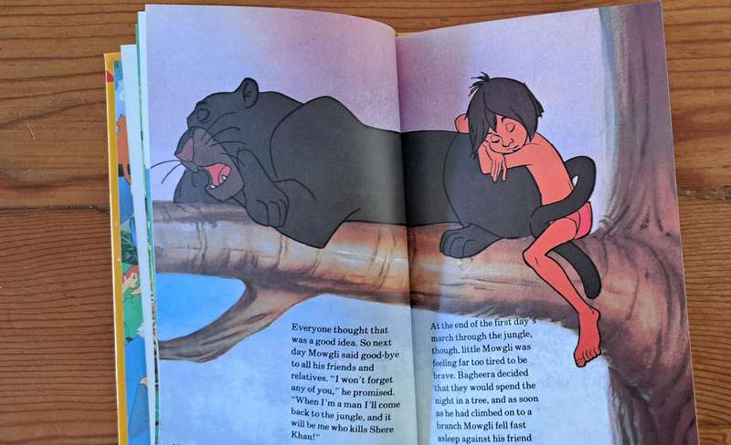 Walt Disney's Jungle book 1987 kids children's classic bedtime story picture book