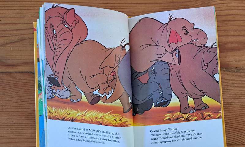 Walt Disney's Jungle book 1987 kids children's classic bedtime story picture book