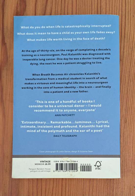 When Breath Becomes Air Paul Kalanithi medicine medical biography health nonfiction true story