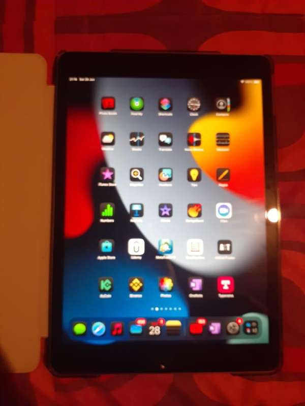 IPAD 9 9th generation  10.2" wifi  256 gig light grey  with a cover