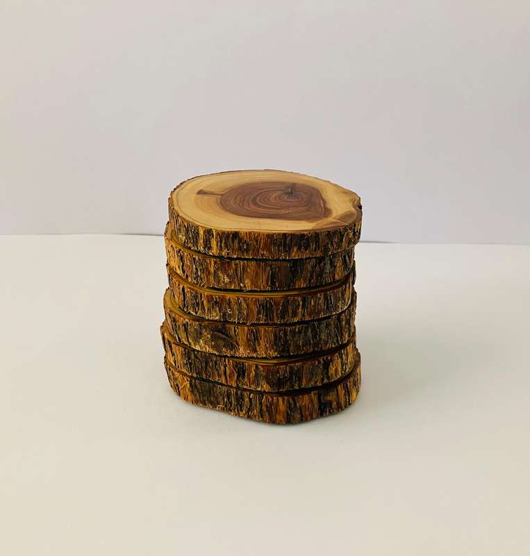 Wooden coasters set of 6