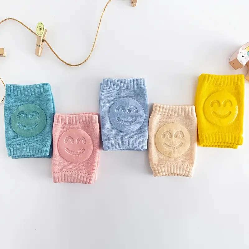 5 PACK SOFT BABY KNEE PAD PROTECTORS (CRAWLING SOCKS)