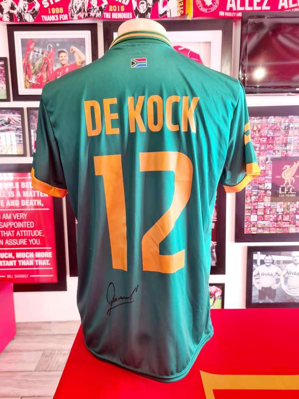 Quinton De Kock Signed 2023 World Cup South African Cricket Shirt