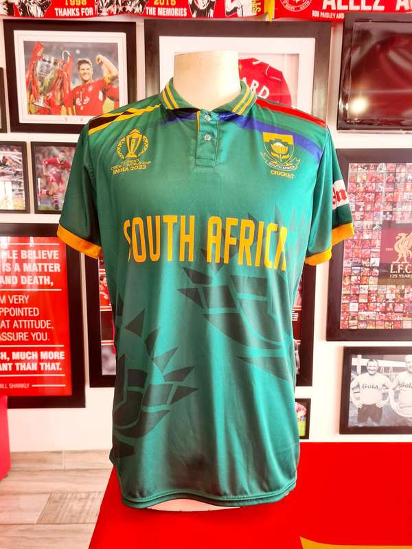 Quinton De Kock Signed 2023 World Cup South African Cricket Shirt