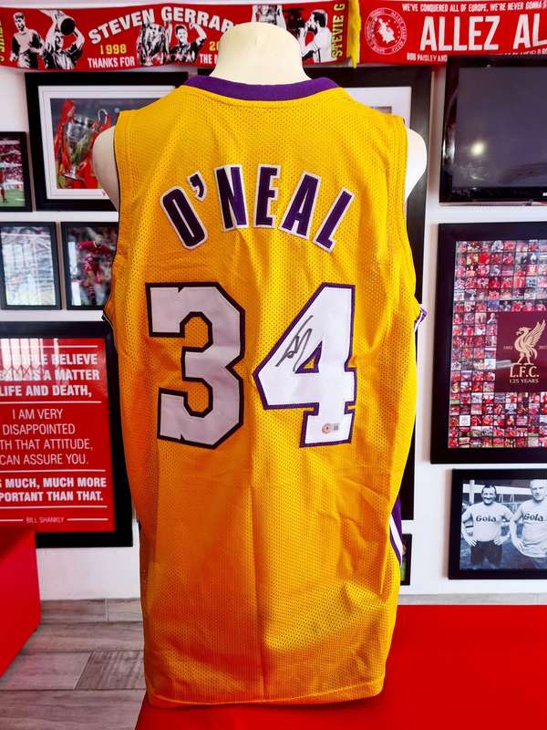 Los Angeles Lakers  Shaquille ONeal Signed Basketball Jersey
