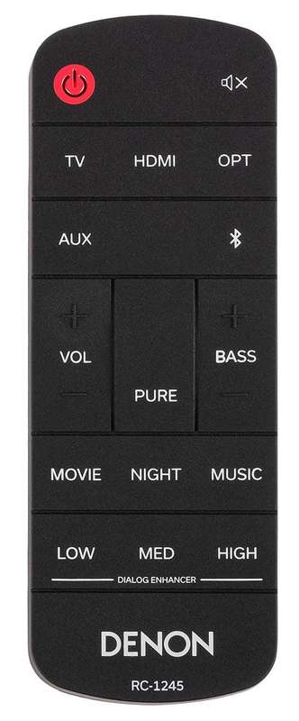 DENON RC-1245 REMOTE FOR DHT-S517 SOUND BAR | COIN CELL POWERED