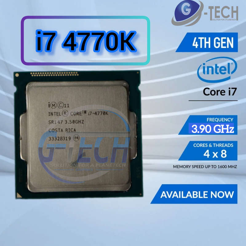 Fast INTEL Core I7-4770K CPU 3.90 GHz Socket LGA 1150 Quad Core CPU Processor, Benchmark stressed te
