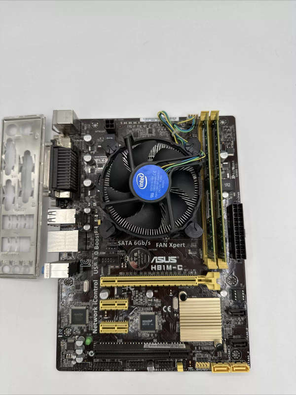 Intel Core i3 4th gen Asus Entry Gaming Motherboard Combo @3.4GHz Socket LGA1150 MicroATX (H81M-C)