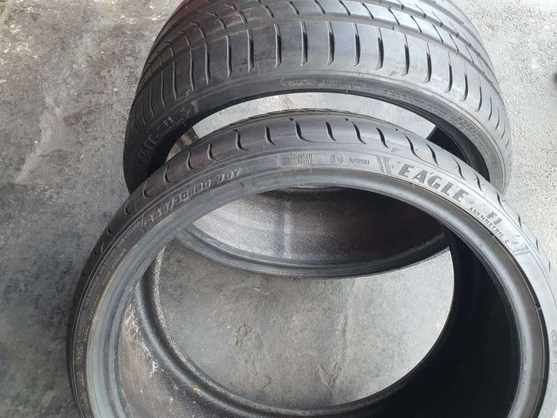 245/30/20 x 2 Goodyear Eagle tyres. 85% Life