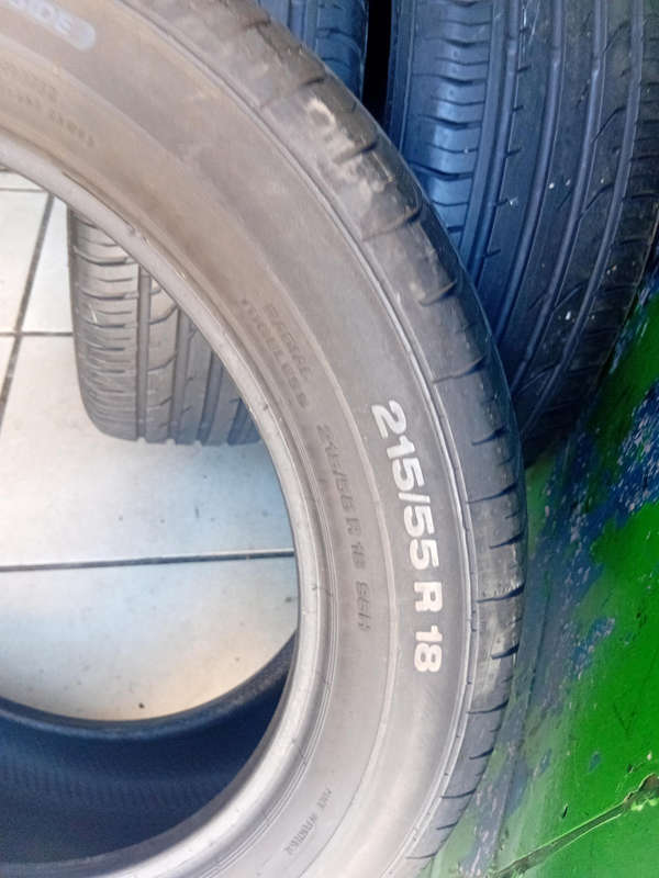 215/55/18 Continental fairly used tyres