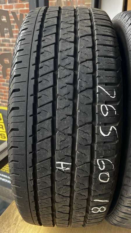 265/60/18 x 4 Dunlop Grandtrak AT. 70% thread life