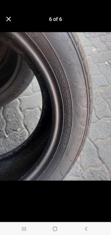 235/55/18 Kumho used tyres for sale