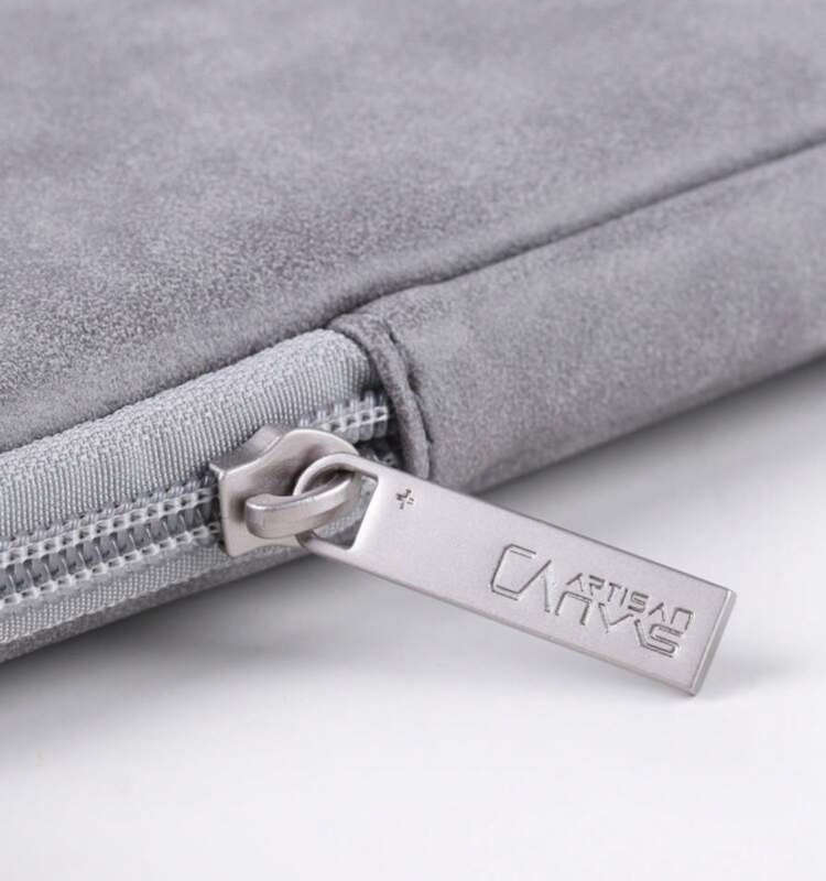 Canvas Artisan 13-Inches Laptop Sleeve & Accessory Pouch - Grey