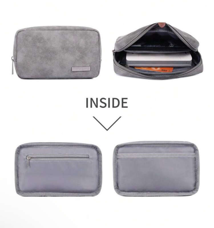 Canvas Artisan 13-Inches Laptop Sleeve & Accessory Pouch - Grey