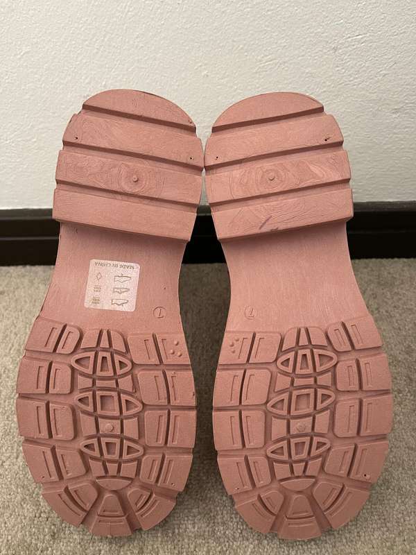 Ladies Lace Up Boots - Pink