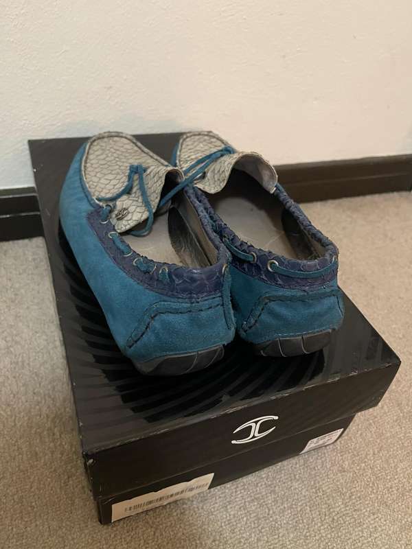 Just Cavalli by Robert Cavalli Mens Shoe - Snake Blue