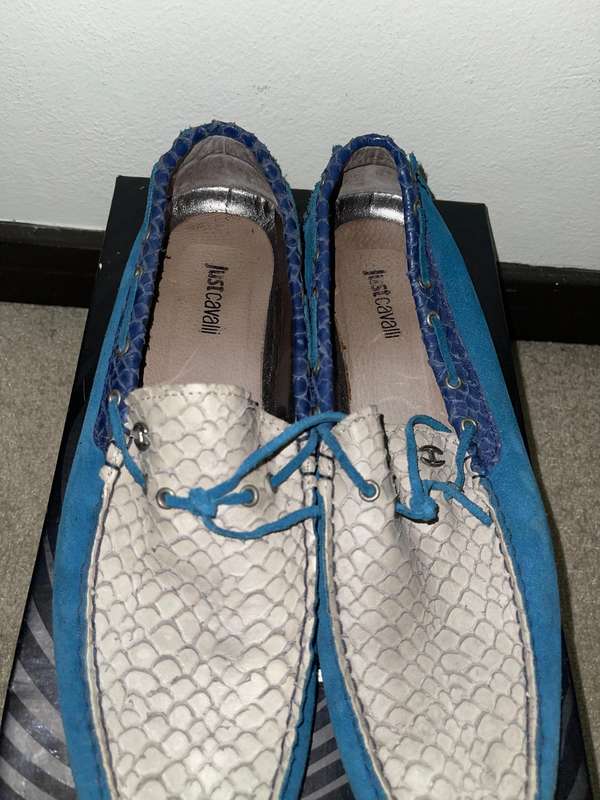 Just Cavalli by Robert Cavalli Mens Shoe - Snake Blue