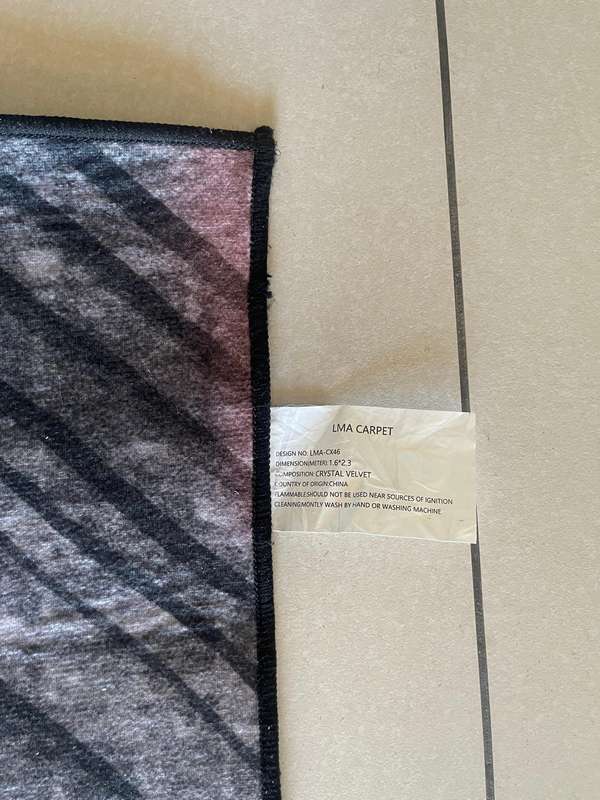 LMA Carpet Rug - Grey Black