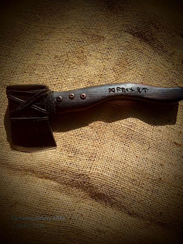 Vintage axe with custom made handle