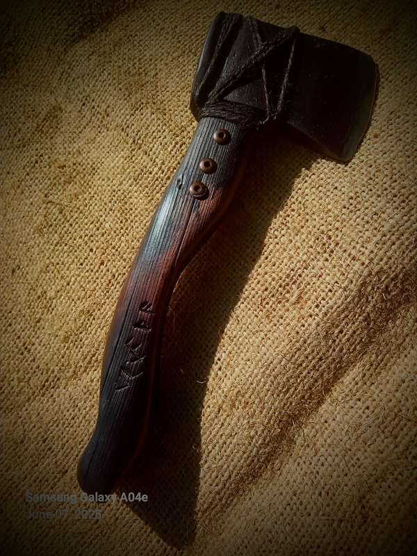 Vintage axe with custom made handle
