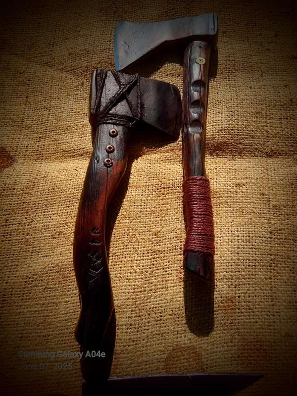 Vintage axe with custom made handle