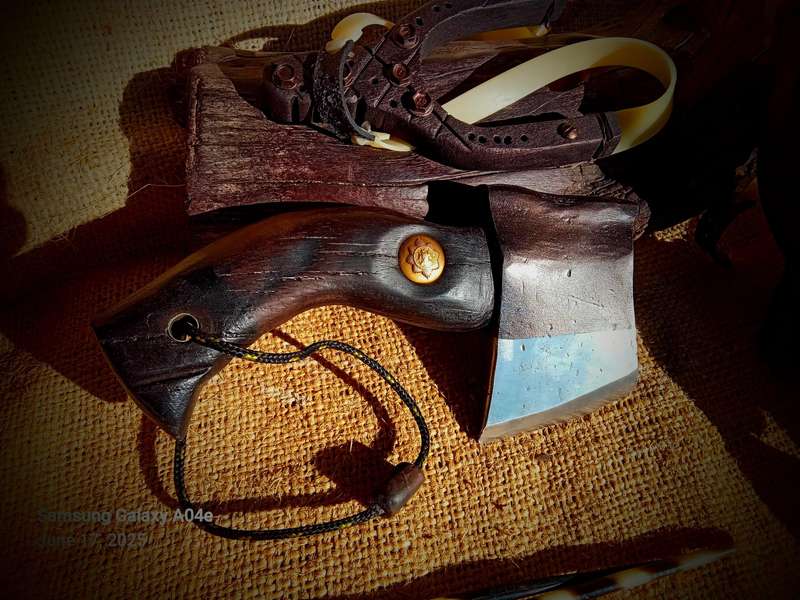 VINTAGE HATCHET WITH A CUSTOM MADE HANDLE