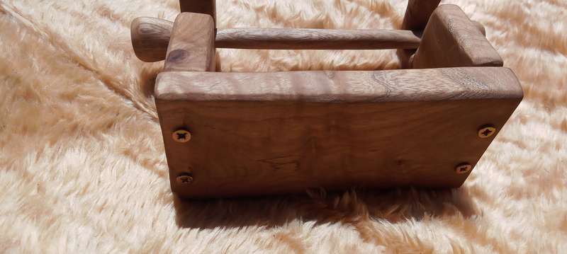 Toilet roll holder made from jacaranda wood