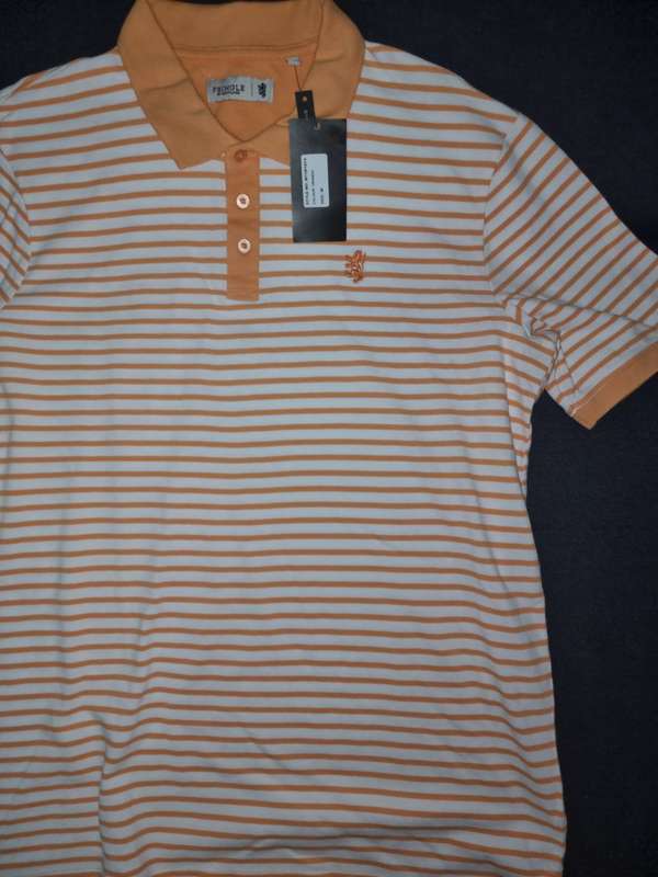 ORIGINAL Brand New Pringle Short Sleeve Golfer - Orange (Size Medium) - MTOP1074