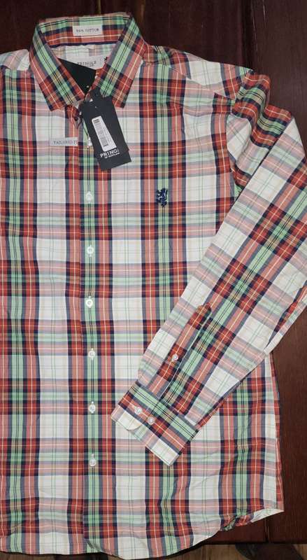 Original PRINGLE of Scotland Formal Shirt MSLS0140 - Large (Retail R1699) - Tailored - 100% Cotton