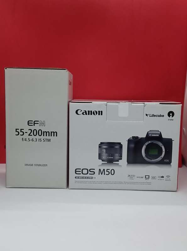 Canon EOS M50+55-200mm zoom ( Combo)