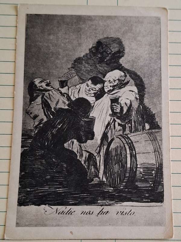 Antique/Vintage A6 Print (15cm x 10cm) -  Francisco Goya   - Capricho No. 74, No grites, tonta. (Do