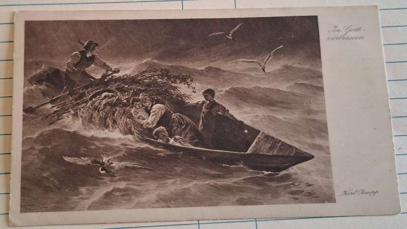 Antique Postcard - 1900-1917 - Karl Raupp -In Godt vetrauen  "In God we Trust"