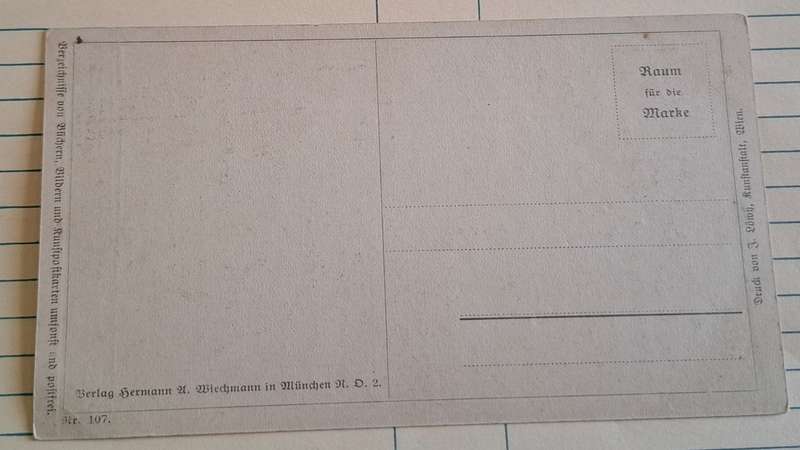 Antique Postcard -Herman Kaulbach : (1805-1874) - Mozart letze Tage " The last days of Mozart"