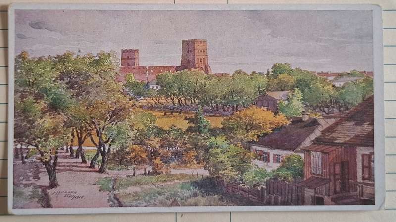 Vintage Feldpost Postcard  - 1939-1945 -  "The 4th Army to the widows and orphans" -  Ukranian town