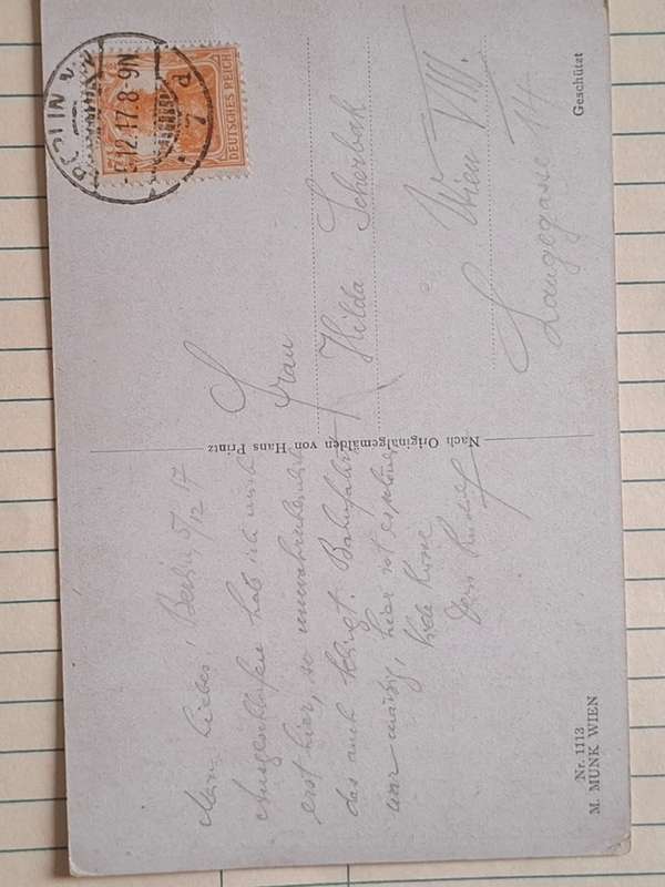 Antique Postcard - 1917 - "Princess Turandot - Schiller-Zyklus"  -  Opera by Puccini "Turnadot"-  A